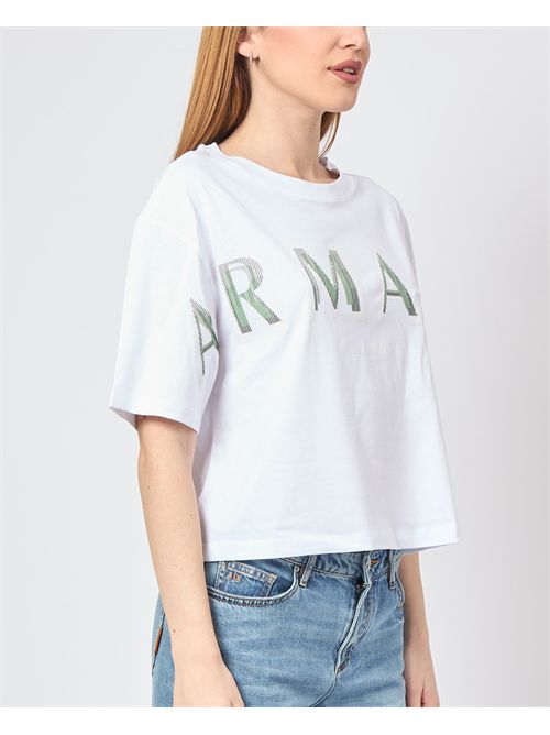 T-shirt cropped Armani Exchange con logo ARMANI EXCHANGE | XW000520-AF10359U0002